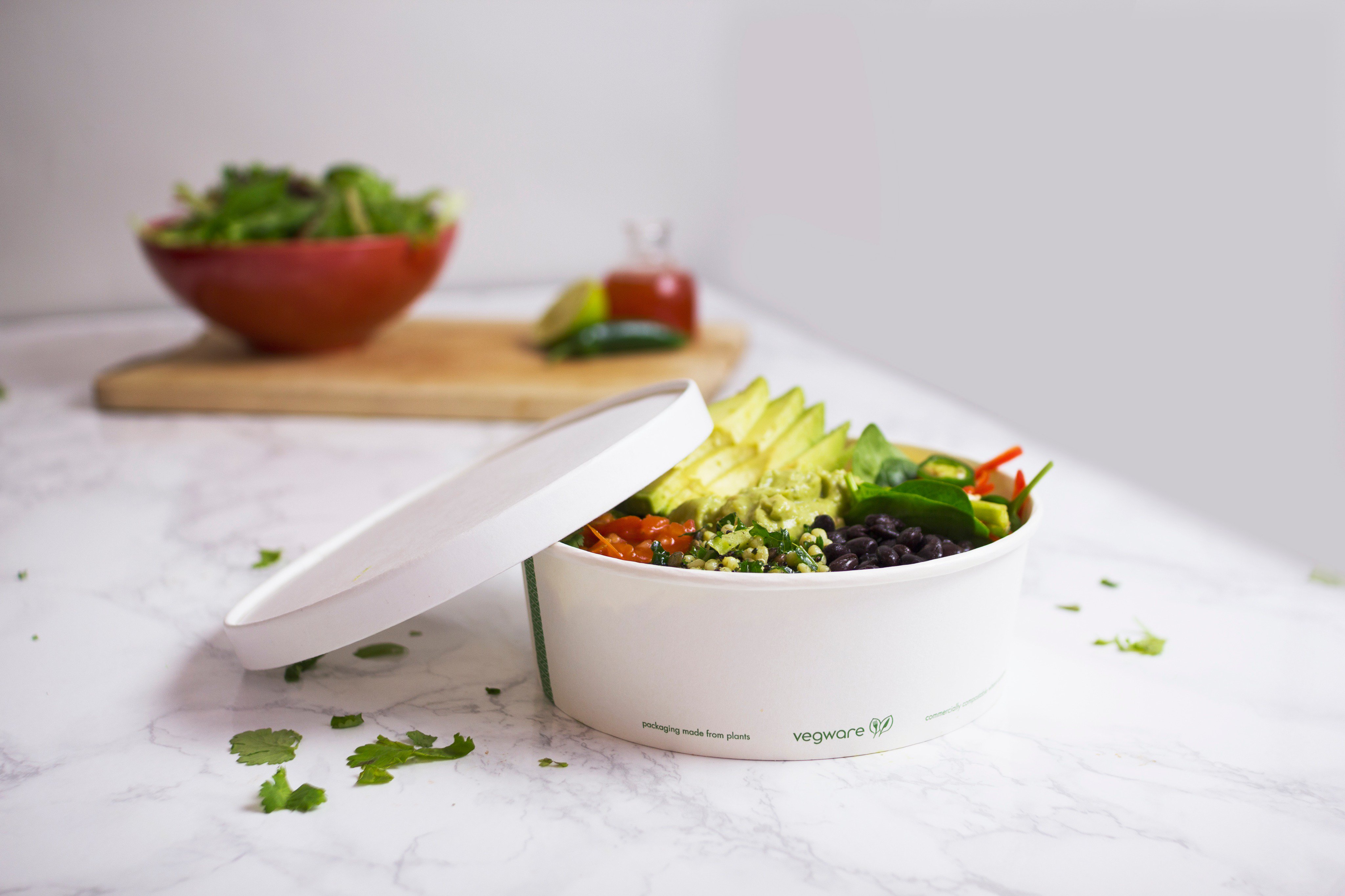 PLAlined Paper Food Bowls Compostable Bon Appetit Paper Bowls